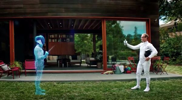 Facebook chief executive Mark Zuckerberg is seen fencing in the "Metaverse" with an Olympic gold medal fencer during a live-streamed virtual and augmented reality conference to announce the rebranding of Facebook, in this screengrab taken from a video released on 28 October 2021. - Sputnik International