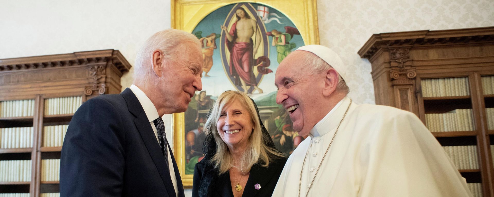 Pope Francis meets U.S. President Joe Biden at the Vatican, October 29, 2021 Pope Francis meets U.S. President Joe Biden at the Vatican, October 29, 2021 - Sputnik International, 1920, 29.10.2021
