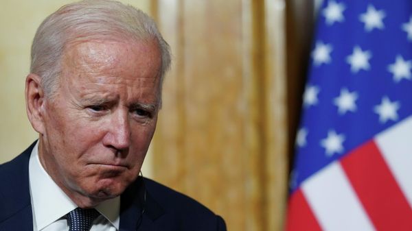U.S. President Joe Biden attends a meeting with French President Emmanuel Macron ahead of the G20 summit in Rome, Italy, October 29, 2021. - Sputnik International