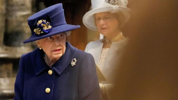 Britain's Queen Elizabeth II attends a Service of Thanksgiving to mark the Centenary of the Royal British Legion at Westminster Abbey, London, Britain October 12, 2021. - Sputnik International