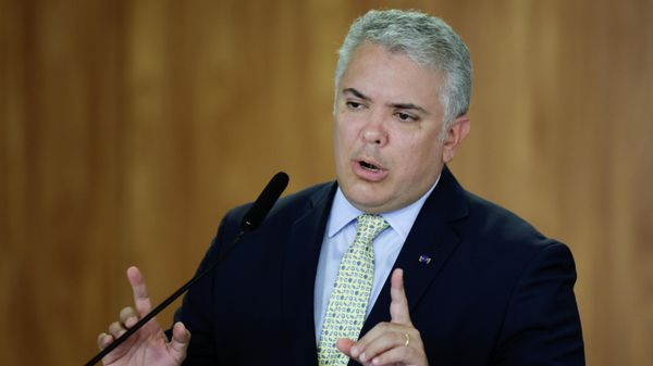 Colombia's President Ivan Duque speaks during a meeting with Brazil's President Jair Bolsonaro at Planalto Palace in Brasilia, Brazil, October 19, 2021. - Sputnik International