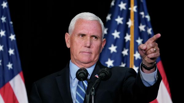 Former Vice President Mike Pence speaks about educational freedom at Patrick Henry College in Purcellville, Va., Thursday, Oct. 28, 2021. - Sputnik International