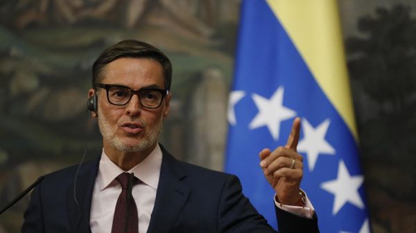 Venezuelan Foreign Minister Felix Plasencia speaks during a joint press conference with his Russian counterpart following their talks in Moscow on November 8, 2021.  - Sputnik International