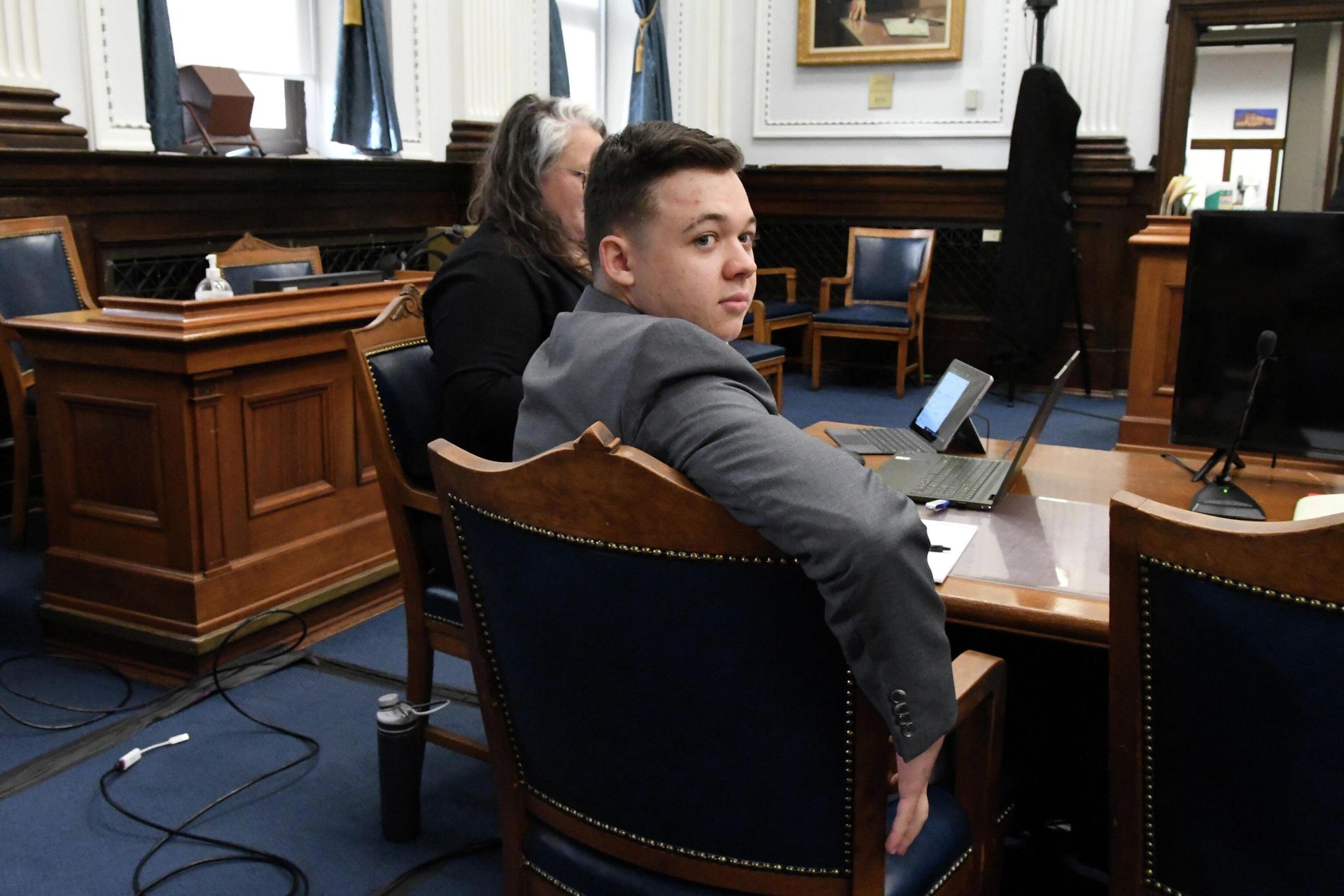 Kyle Rittenhouse waits for court to begin during the Kyle Rittenhouse trial in Kenosha (Wisconsin) Circuit Court in Kenosha, Wisconsin, U.S., November 9, 2021. - Sputnik International, 1920, 20.11.2021