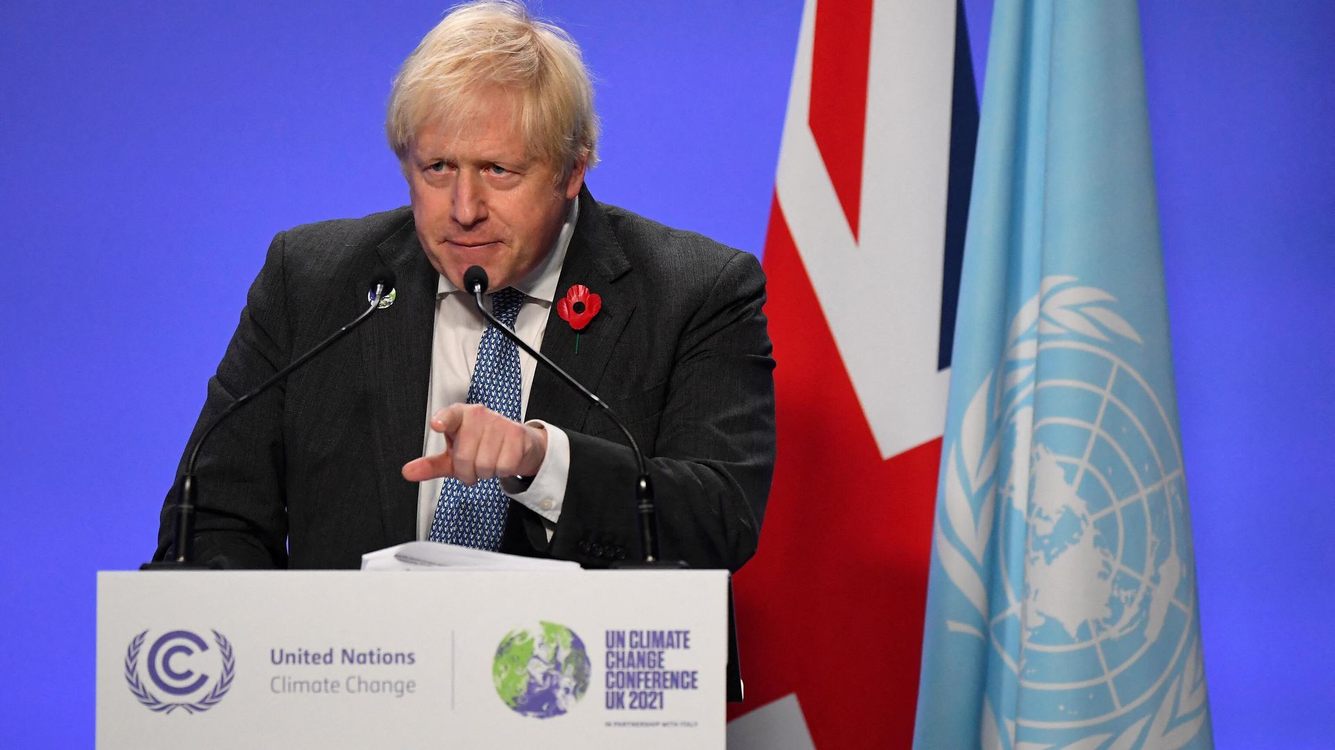 Britain's Prime Minister Boris Johnson speaks during a press conference at the COP26 UN Climate Change Conference in Glasgow on November 10, 2021 - Sputnik International, 1920, 11.11.2021