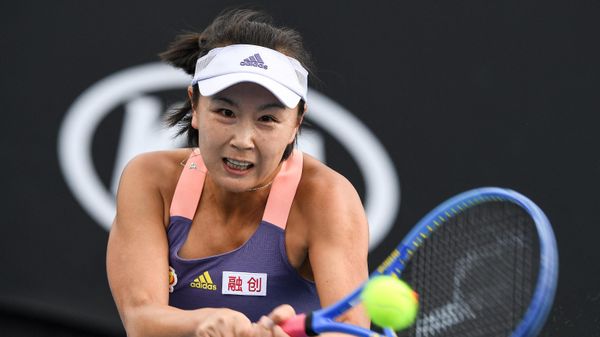 China's Shuai Peng hits a return against Japan's Nao Hibino during their women's singles match on day two of the Australian Open tennis tournament in Melbourne on January 21, 2020. China's Shuai Peng hits a return against Japan's Nao Hibino during their women's singles match on day two of the Australian Open tennis tournament in Melbourne on January 21, 2020. - Sputnik International