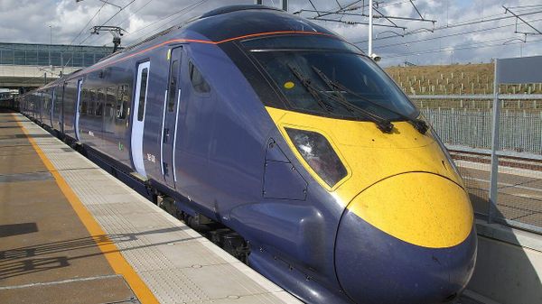 Class 395 Javelin operated by Southeastern at Ebbsfleet International - Sputnik International