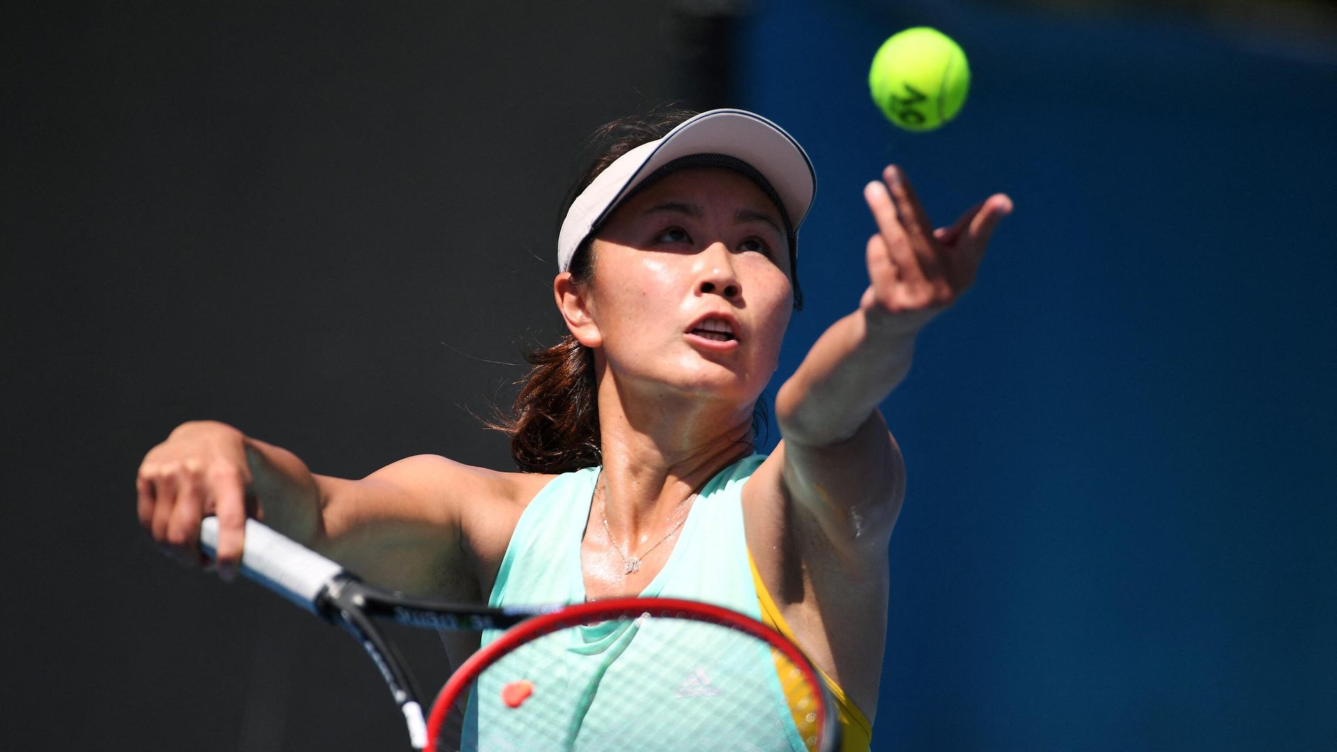 (FILES) This file photo taken on January 13, 2019 shows China's Peng Shuai serving the ball during a practice session ahead of the Australian Open tennis tournament in Melbourne (FILES) This file photo taken on January 13, 2019 shows China's Peng Shuai serving the ball during a practice session ahead of the Australian Open tennis tournament in Melbourne - Sputnik International, 1920, 19.11.2021