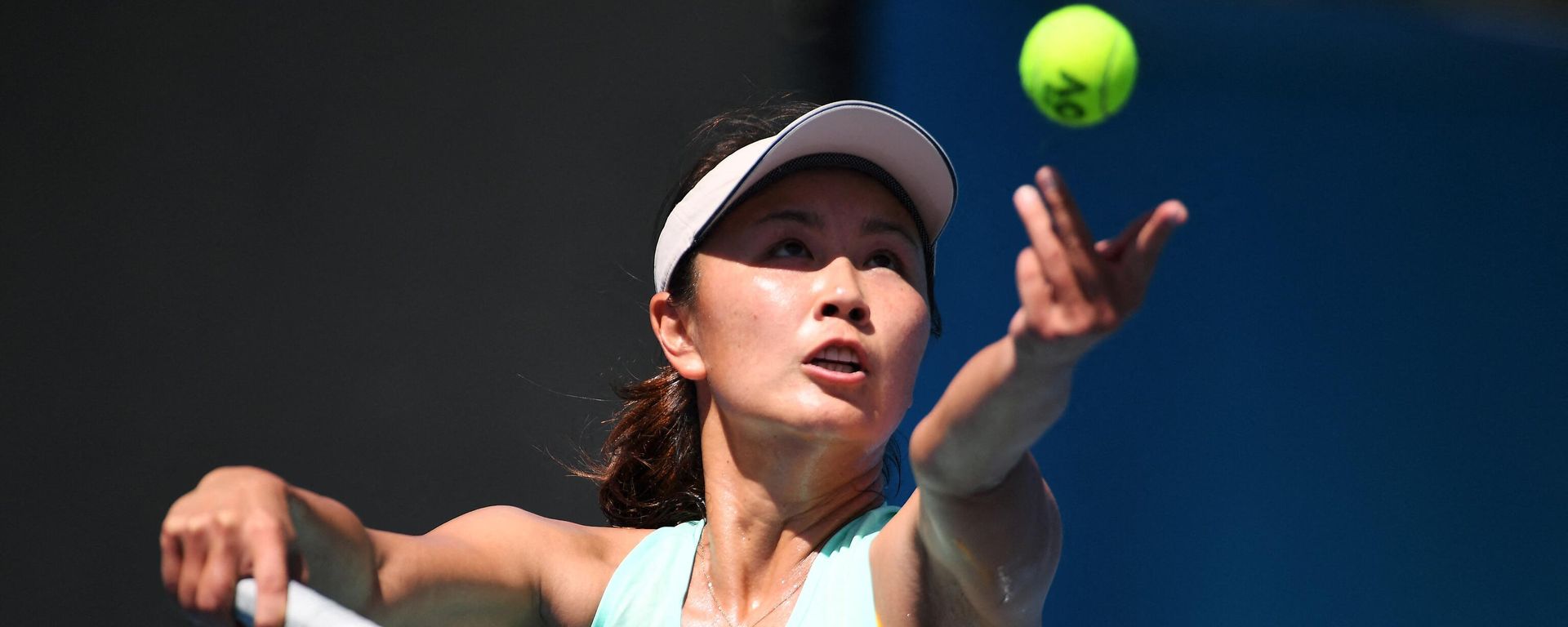 (FILES) This file photo taken on January 13, 2019 shows China's Peng Shuai serving the ball during a practice session ahead of the Australian Open tennis tournament in Melbourne (FILES) This file photo taken on January 13, 2019 shows China's Peng Shuai serving the ball during a practice session ahead of the Australian Open tennis tournament in Melbourne - Sputnik International, 1920, 19.11.2021