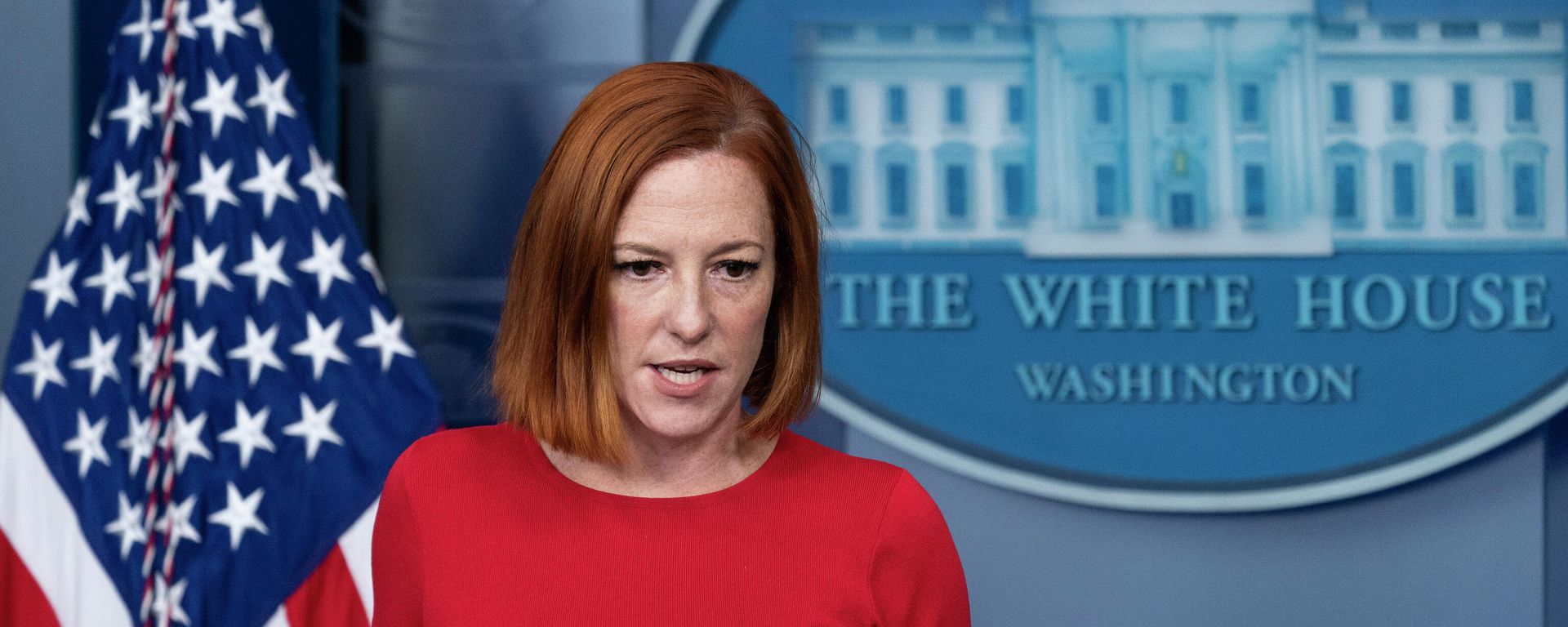 White House press secretary Jen Psaki speaks with reporters in the James Brady Press Briefing Room at the White House, Friday, Nov. 19, 2021, in Washington. White House press secretary Jen Psaki speaks with reporters in the James Brady Press Briefing Room at the White House, Friday, Nov. 19, 2021, in Washington. - Sputnik International, 1920, 11.01.2022