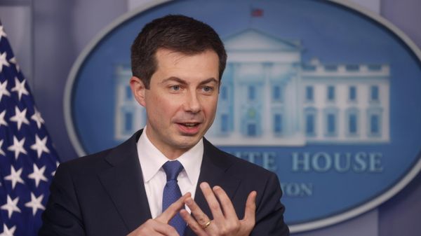 U.S. Secretary of Transportation Pete Buttigieg speaks to the news media during a press briefing at the White House in Washington/ - Sputnik International