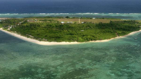 FILE - This July 20, 2011, file photo shows an aerial view of Pag-asa Island, part of the disputed Spratly group of islands, in the South China Sea located off the coast of western Philippines - Sputnik International