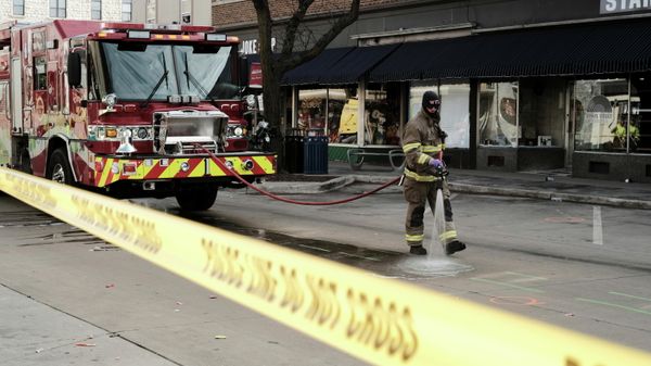 Clean up crews work down Main St after Police have finished gathering evidence in Waukesha, Wisconsin, U.S., November 22, 2021. Clean up crews work down Main St after Police have finished gathering evidence in Waukesha, Wisconsin, U.S., November 22, 2021. - Sputnik International