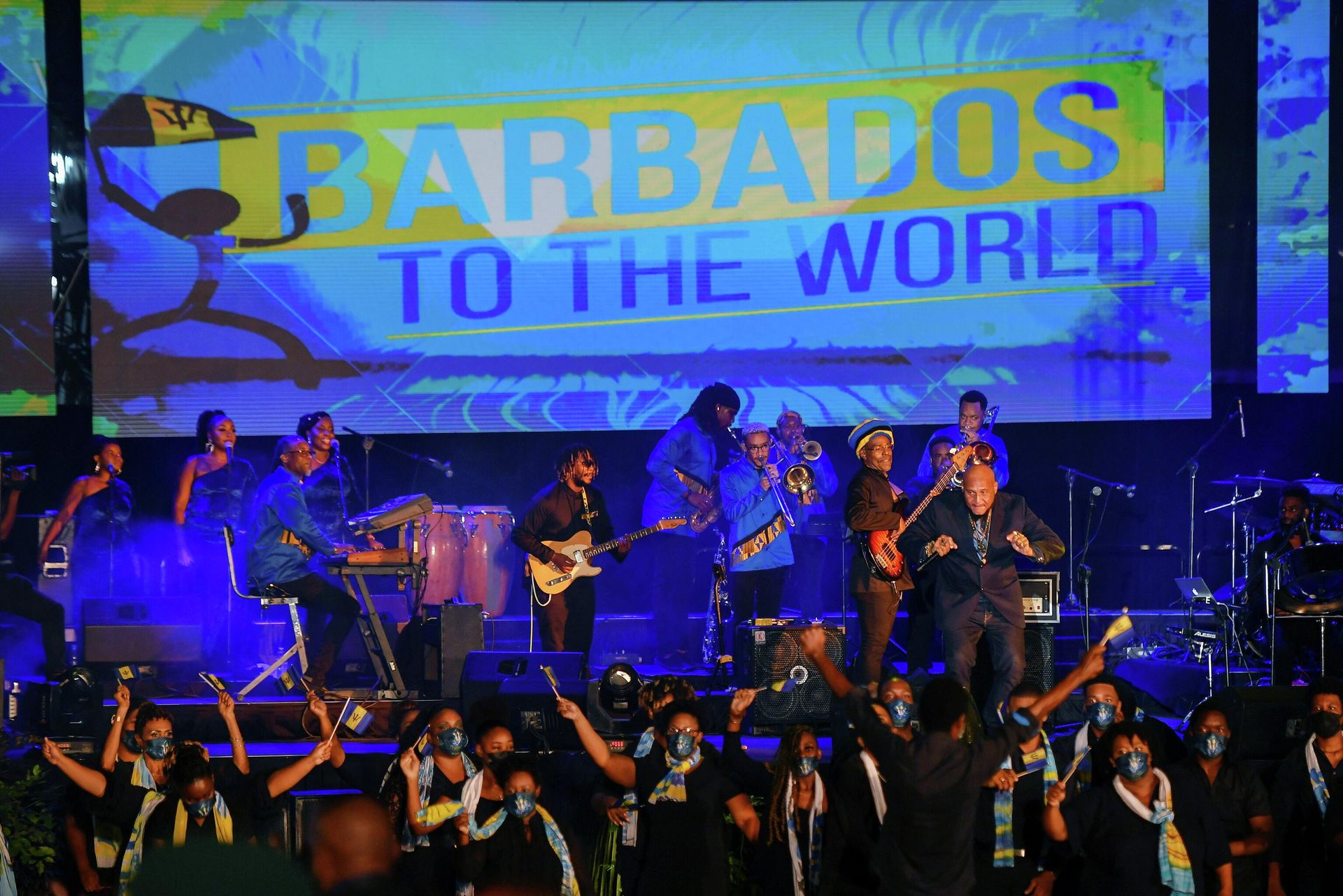 Performers provide entertainment as part of the Presidential Inauguration Ceremony events to mark the birth of a new republic in Barbados, Bridgetown, Barbados, November 29, 2021.  - Sputnik International, 1920, 30.11.2021