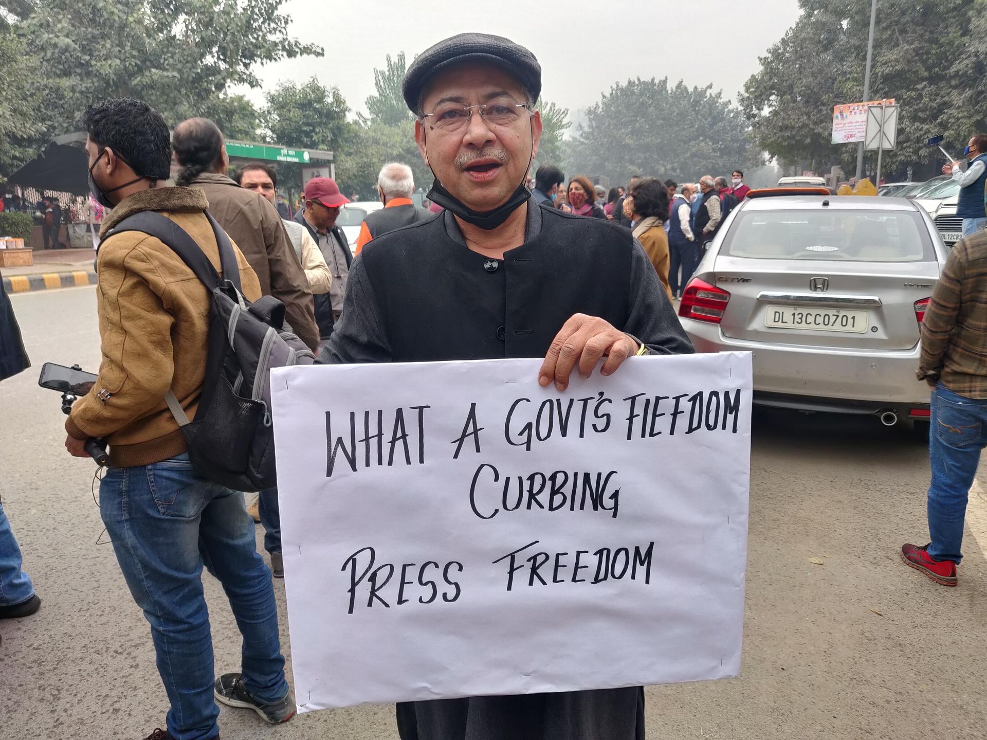 Journalists protest in New Delhi - Sputnik International, 1920, 02.12.2021