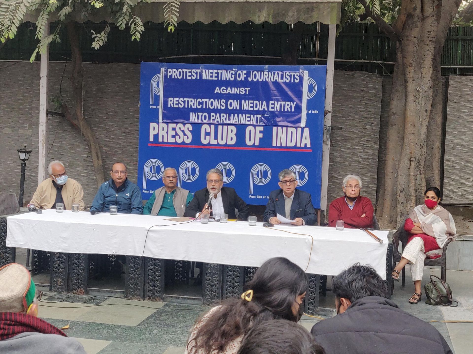 Press Club of India organised the protest in New Delhi - Sputnik International, 1920, 02.12.2021