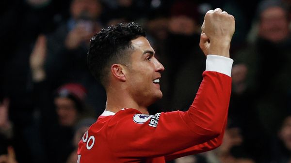 Soccer Football - Premier League - Manchester United v Arsenal - Old Trafford, Manchester, Britain - December 2, 2021 Manchester United's Cristiano Ronaldo celebrates scoring their second goal - Sputnik International