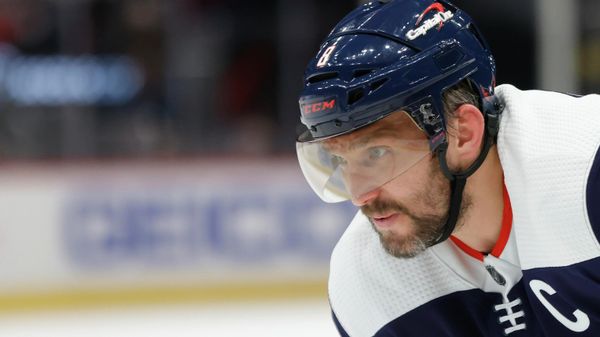 Washington Capitals left wing Alex Ovechkin (8) lines up for a face-off against the Columbus Blue Jackets during the third period at Capital One Arena - Sputnik International