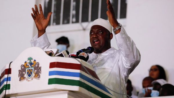 Gambia’s president-elect Adama Barrow gives a victory speech in Banjul, Gambia December 5, 2021.  - Sputnik International