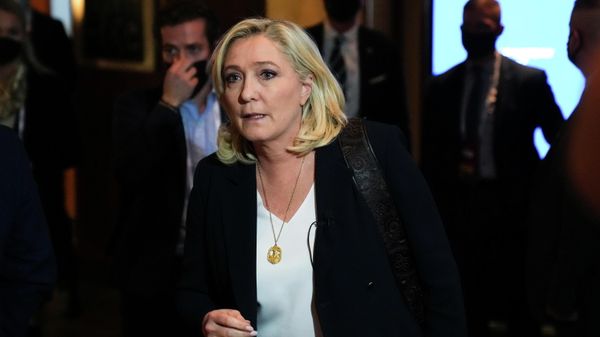 French far-right leader Marine Le Pen walks through the corridor following a meeting of Europe's far-right leaders, in Warsaw, Poland December 4, 2021 - Sputnik International