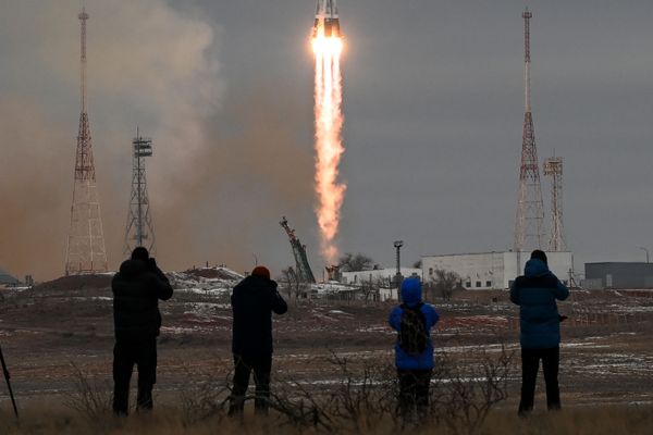 The Soyuz MS-20 spacecraft carrying the crew of Russian cosmonaut Alexander Misurkin, Japanese billionaire Yusaku Maezawa and his production assistant Yozo Hirano blasts off to the International Space Station (ISS) from the Moscow-leased Baikonur cosmodrome in Kazakhstan.  - Sputnik International