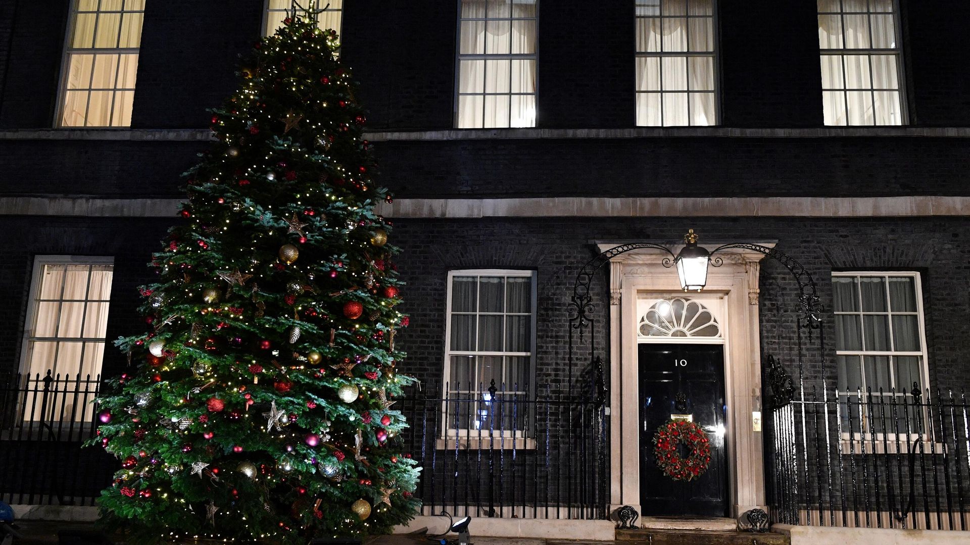 The annual Downing Street Christmas tree is pictured outside 10 Downing Street, in central London on December 1, 2021. (Photo by JUSTIN TALLIS / AFP) The annual Downing Street Christmas tree is pictured outside 10 Downing Street, in central London on December 1, 2021. (Photo by JUSTIN TALLIS / AFP) - Sputnik International, 1920, 18.12.2021