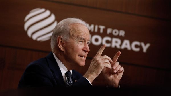 U.S. President Joe Biden delivers opening remarks for the virtual Summit for Democracy in the South Court Auditorium on December 09, 2021 in Washington, DC. - Sputnik International