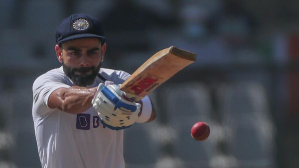 India's captain Virat Kohli plays shot during the day three of their second test cricket match with New Zealand in Mumbai, India, Sunday, Dec. 5, 2021 - Sputnik International