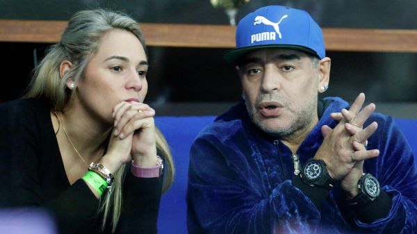 In this Nov. 25, 2016 file photo, former soccer player Diego Maradona of Argentina sits with his companion Rocio Oliva watching the Davis Cup finals tennis match in Zagreb, Croatia. Police say they were called to investigate an altercation involving Diego Maradona and a woman at a hotel in Madrid. on Wednesday Feb. 15, 2017 after a call from the hotel, but found no evidence of any disturbance after talking to Maradona and the woman In this Nov. 25, 2016 file photo, former soccer player Diego Maradona of Argentina sits with his companion Rocio Oliva watching the Davis Cup finals tennis match in Zagreb, Croatia. Police say they were called to investigate an altercation involving Diego Maradona and a woman at a hotel in Madrid. on Wednesday Feb. 15, 2017 after a call from the hotel, but found no evidence of any disturbance after talking to Maradona and the woman - Sputnik International