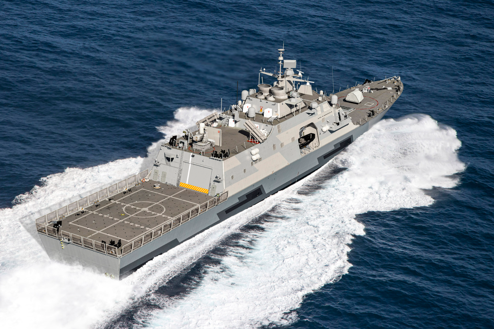 Artist rendering of Lockheed Martin's Hellenic Future Frigate (HF2). The US-based contractor declares HF2 could be produced in Greece, which would build Greece’s shipbuilding capabilities and bring hundreds of high-quality jobs to the country for decades. Artist rendering of Lockheed Martin's Hellenic Future Frigate (HF2). The US-based contractor declares HF2 could be produced in Greece, which would build Greece’s shipbuilding capabilities and bring hundreds of high-quality jobs to the country for decades. - Sputnik International, 1920, 31.05.2022