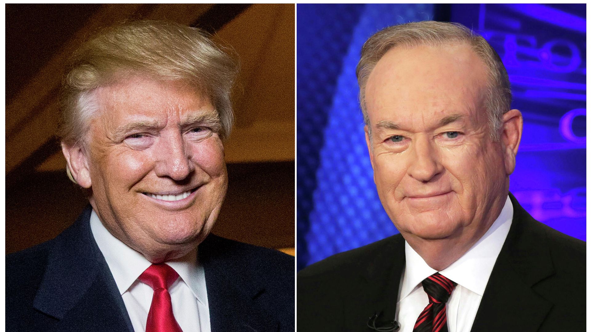 This combination photo shows Donald Trump at the Trump National Golf Club in Sterling, Va., on Dec. 2, 2015, left, and former Fox News host Bill O'Reilly in New York on Oct. 1, 2015. Henry Holt and Company announced Tuesday that O’Reilly’s “The United States of Trump: How the President Really Sees America” will come out this fall. The publisher is calling the book a non-partisan and well-rounded take on Trump. This combination photo shows Donald Trump at the Trump National Golf Club in Sterling, Va., on Dec. 2, 2015, left, and former Fox News host Bill O'Reilly in New York on Oct. 1, 2015. Henry Holt and Company announced Tuesday that O’Reilly’s “The United States of Trump: How the President Really Sees America” will come out this fall. The publisher is calling the book a non-partisan and well-rounded take on Trump. - Sputnik International, 1920, 12.12.2021