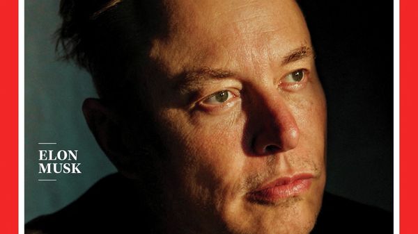Elon Musk, founder and CEO of rocket company SpaceX and Tesla Chief Executive Officer, poses on the cover image of Time magazine's 2021 Person of the Year edition released in New York City, U.S. December 13, 2021. - Sputnik International