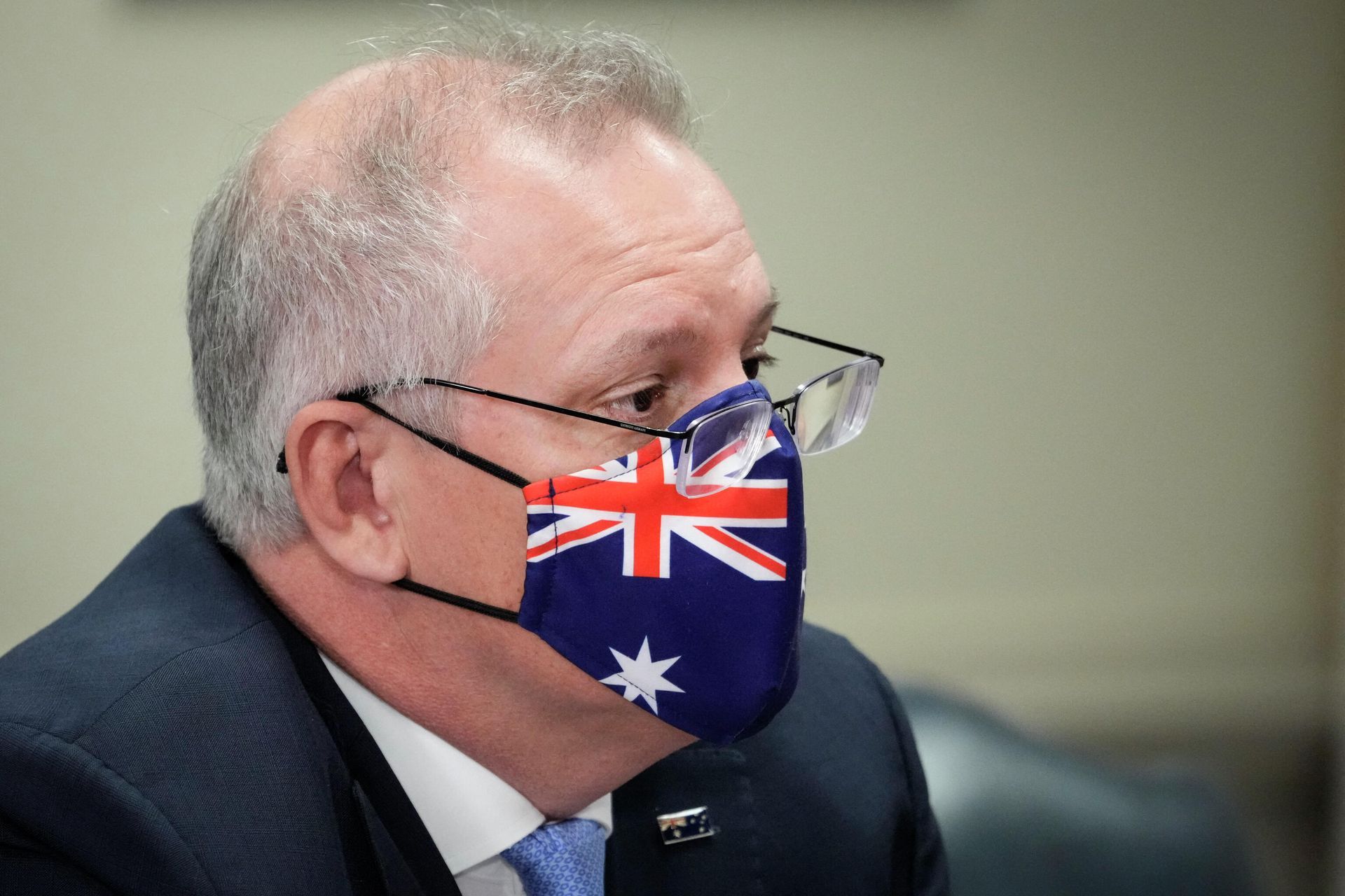 ARLINGTON, VA - SEPTEMBER 22: Prime Minister of Australia Scott Morrison speaks during a meeting with U.S. Secretary of Defense Lloyd Austin at the Pentagon on September 22, 2021 in Arlington, Virginia.  - Sputnik International, 1920, 22.12.2021