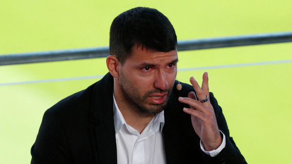 Soccer Football - FC Barcelona - Sergio Aguero Press Conference - Camp Nou, Barcelona, Spain - December 15, 2021 FC Barcelona's Sergio Aguero reacts after announcing his retirement from football during the press conference - Sputnik International