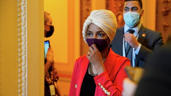 U.S. Representative Ilhan Omar (D-MN) leaves the House floor after a vote at the U.S. Capitol building in Washington, U.S., December 14, 2021 - Sputnik International