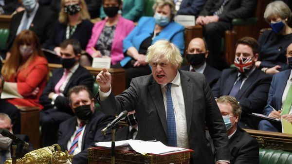 British Prime Minister Boris Johnson speaks during the weekly question time debate in Parliament in London, Britain December 15, 2021.  - Sputnik International