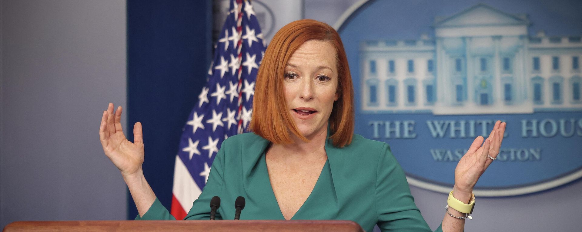 Press Secretary Jen Psaki holds a media briefing at the White House in Washington, U.S., December 14, 2021. Press Secretary Jen Psaki holds a media briefing at the White House in Washington, U.S., December 14, 2021. - Sputnik International, 1920, 21.12.2021