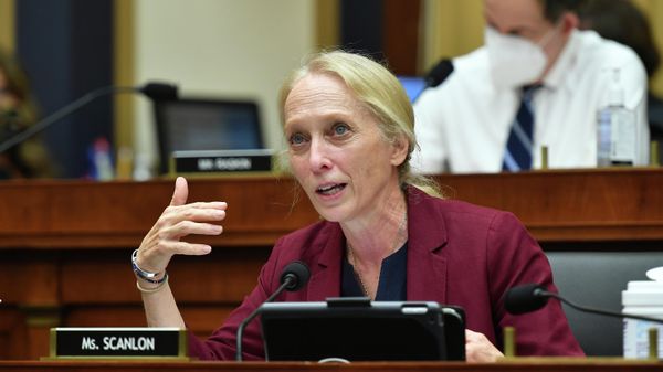 FILE - Rep. Mary Gay Scanlon, D-Pa., speaks during a House Judiciary subcommittee on antitrust on Capitol Hill on Wednesday, July 29, 2020, in Washington. U.S. Rep. Scanlon was carjacked at gunpoint by two men in a south Philadelphia park but wasn’t injured, police and her office said. Police said Scanlon, was walking to her parked vehicle after a meeting in FDR park shortly before 3 p.m. Wednesday, Dec. 22, 2021, when two armed men demanded her keys. - Sputnik International