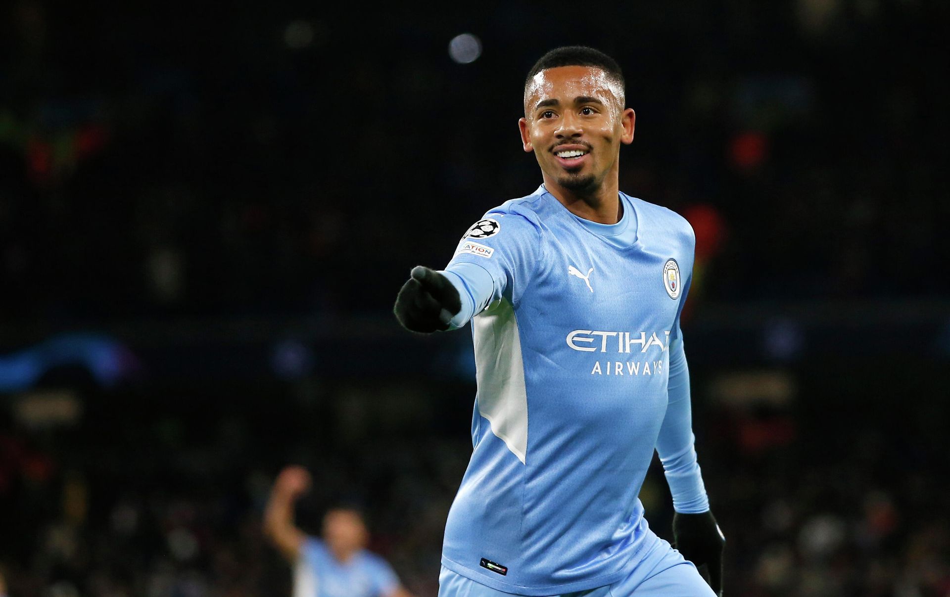 Soccer Football - Champions League - Group A - Manchester City v Paris St Germain - Etihad Stadium, Manchester, Britain - November 24, 2021 Manchester City's Gabriel Jesus celebrates scoring their second goal  - Sputnik International, 1920, 24.12.2021