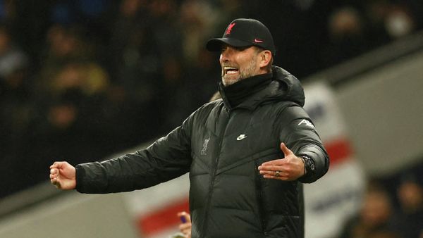 Soccer Football - Premier League - Tottenham Hotspur v Liverpool - Tottenham Hotspur Stadium, London Britain - December 19, 2021 Liverpool manager Juergen Klopp reacts Soccer Football - Premier League - Tottenham Hotspur v Liverpool - Tottenham Hotspur Stadium, London Britain - December 19, 2021 Liverpool manager Juergen Klopp reacts - Sputnik International
