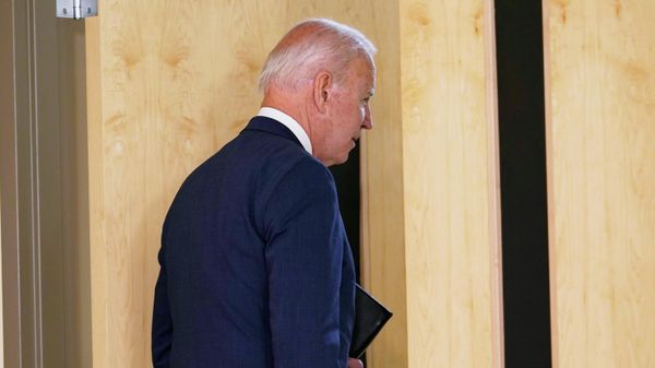 President Joe Biden walks away after talking about the May jobs report from the Rehoboth Beach Convention Center in Rehoboth Beach, Del., Friday, June 4, 2021 - Sputnik International