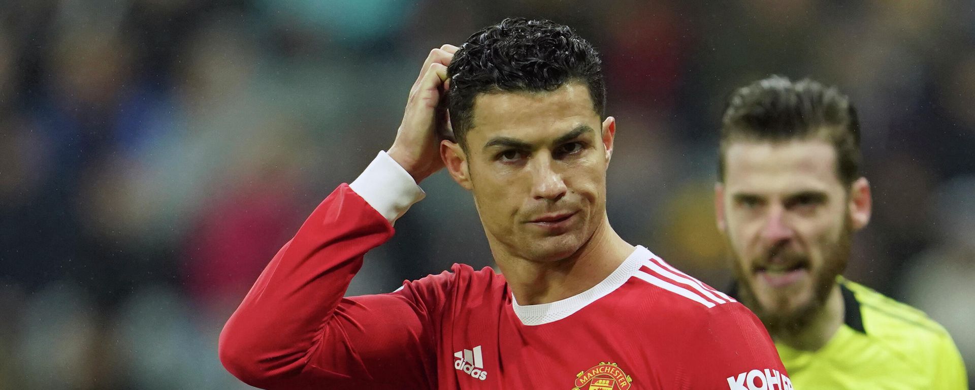 Manchester United's Cristiano Ronaldo reacts during the English Premier League soccer match between Newcastle United and Manchester United at St. James' Park in Newcastle, England, Monday, Dec. 27, 2021 Manchester United's Cristiano Ronaldo reacts during the English Premier League soccer match between Newcastle United and Manchester United at St. James' Park in Newcastle, England, Monday, Dec. 27, 2021 - Sputnik International, 1920, 15.02.2022