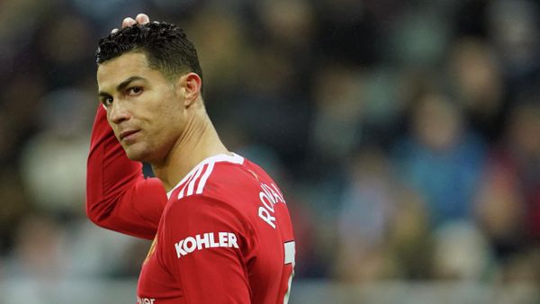 Manchester United's Cristiano Ronaldo reacts during the English Premier League soccer match between Newcastle United and Manchester United at St. James' Park in Newcastle, England, Monday, Dec. 27, 2021 - Sputnik International