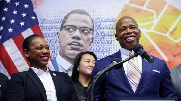 Incoming New York City Mayor Eric Adams speaks during a ceremony announcing Nassau County Chief of Detectives Keechant Sewell as the first ever female NYPD Commissioner, in Queensbridge Houses, Queens, New York City, U.S., December 15, 2021. - Sputnik International
