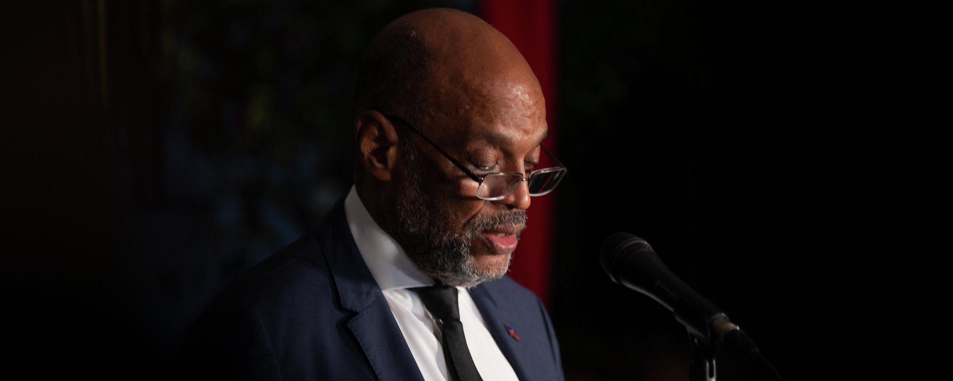Haiti's Prime Minister Ariel Henry speaks at a ceremony to appoint members of his cabinet, in Port-au-Prince, Haiti, Wednesday, Nov. 24, 2021. Haiti's Prime Minister Ariel Henry speaks at a ceremony to appoint members of his cabinet, in Port-au-Prince, Haiti, Wednesday, Nov. 24, 2021. - Sputnik International, 1920, 02.01.2022