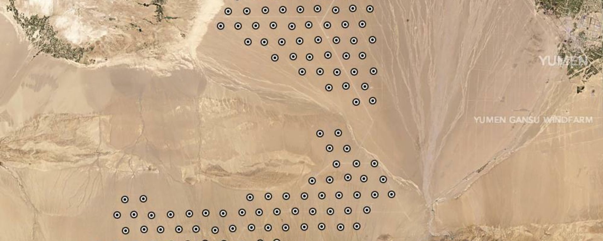 Planet Labs satellite photo showing alleged 'Chinese missile silos' in the Yumen Gansu Windfarm. Planet Labs satellite photo showing alleged 'Chinese missile silos' in the Yumen Gansu Windfarm. - Sputnik International, 1920, 04.01.2022