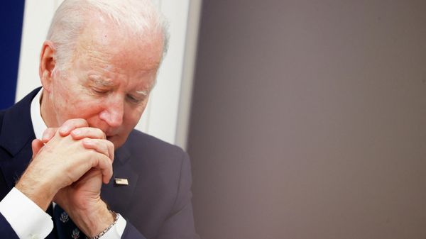 U.S. President Joe Biden attends a video conference with farmers, ranchers and meat processors to discuss meat and poultry supply chain issues, from an auditorium on the White House campus in Washington - Sputnik International