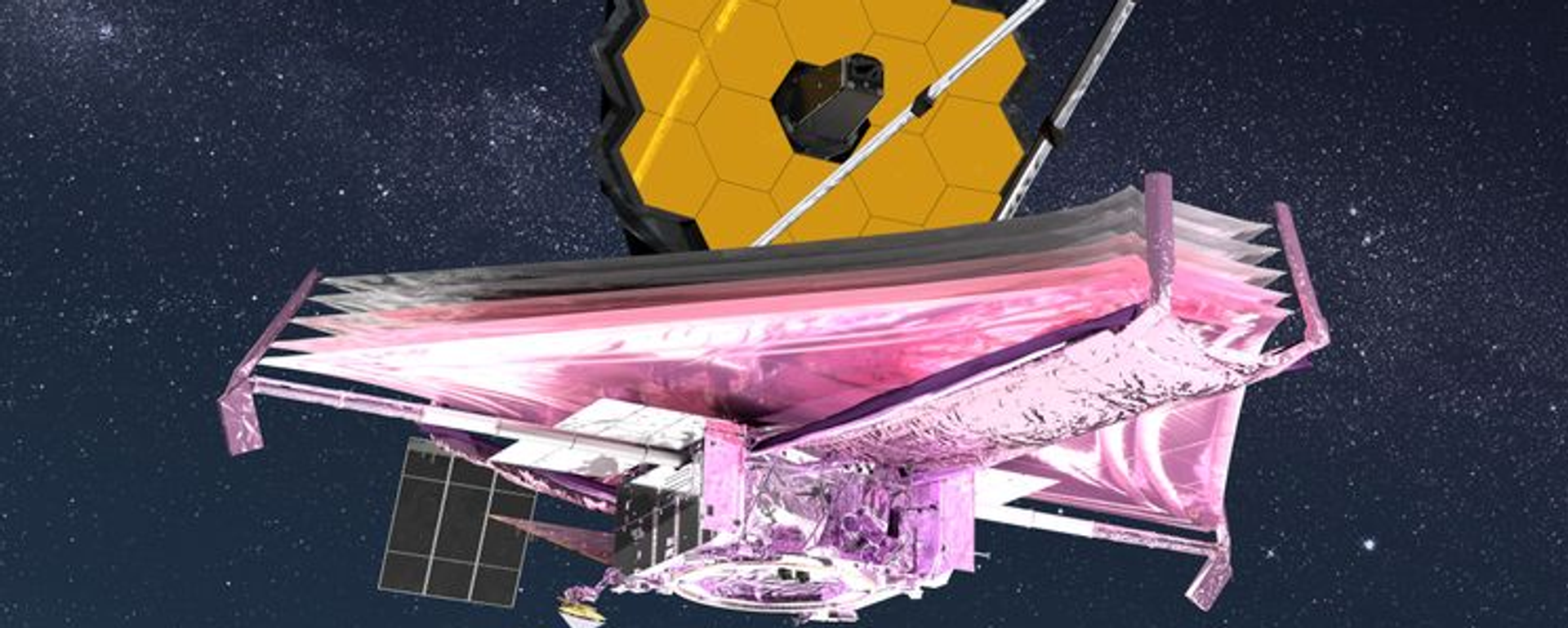 Artist rendering of the James Webb Space Telescope. Artist rendering of the James Webb Space Telescope. - Sputnik International, 1920, 25.01.2022