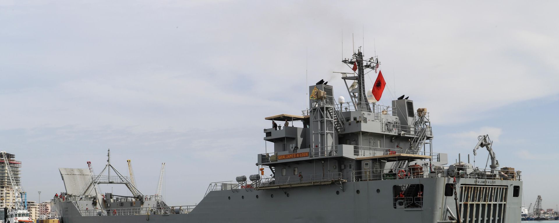U.S. SP4 James A. Loux army vessel is seen at Albania's main port of Durres, Saturday, May 1, 2021. U.S. SP4 James A. Loux army vessel is seen at Albania's main port of Durres, Saturday, May 1, 2021. - Sputnik International, 1920, 29.07.2026