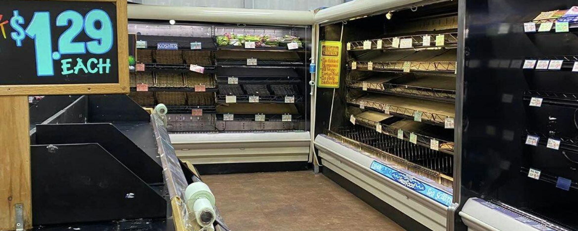 A photo of empty shelves in Philadelphia's supermarket shared on Twitter on January 9, 2022. A photo of empty shelves in Philadelphia's supermarket shared on Twitter on January 9, 2022. - Sputnik International, 1920, 10.01.2022